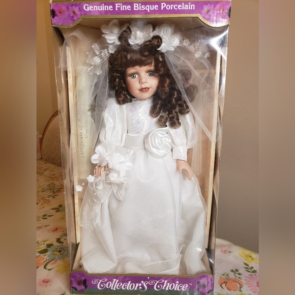 Wedding Porcelain Doll - Picture 1 of 2